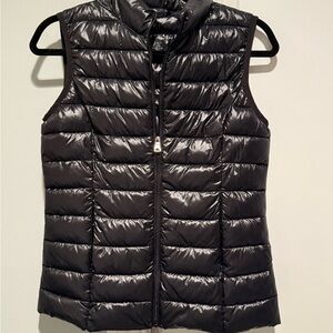 AQUA Black thin Puffer Vest